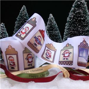 Christmas Ribbon - Santa Tags
